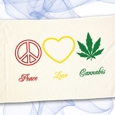 Peace Love Cannabis Cooling Towel